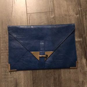 ASOS cobalt blue oversized clutch